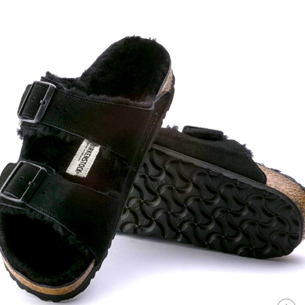 Birkenstock Arizona Shearling Slide Sandals